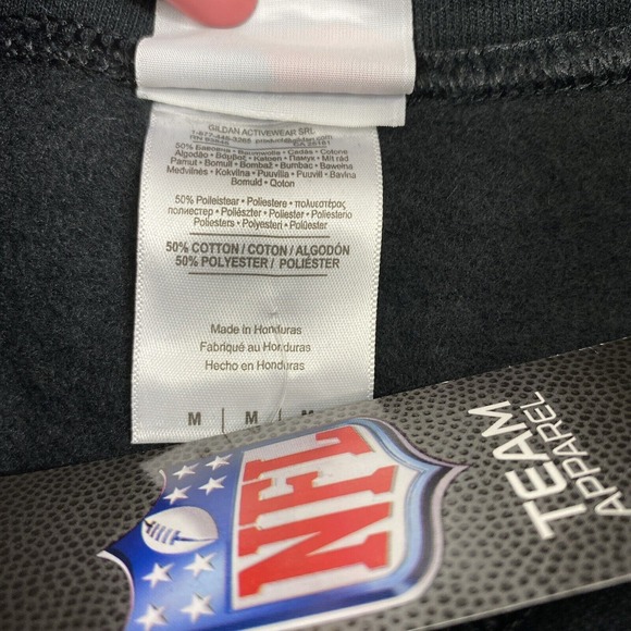 New England Patriots NFL Hoodie Mens Medium Graphic Black Majestic Patriot Pride - Picture 13 of 13